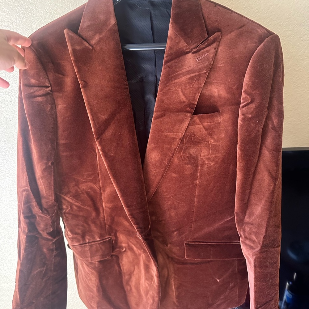Express Chocolate Velvet Blazer